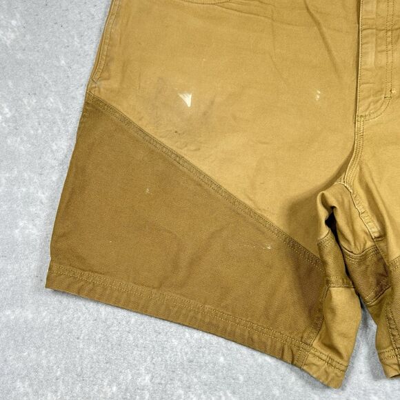 Duluth Trading Shorts Men’s 44 Flex Fire Hose Hybrid Reinforced Brown Khaki Work - Picture 3 of 10